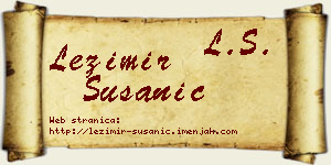 Ležimir Susanić vizit kartica
